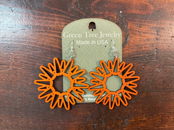 Orange Burst Earrings - Jilly's Socks 'n Such