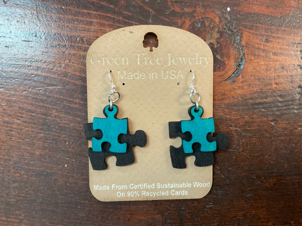 Puzzle Piece Earrings - Jilly's Socks 'n Such