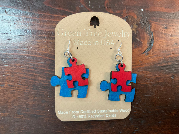 Puzzle Piece Earrings - Jilly's Socks 'n Such