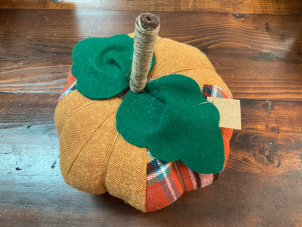 Large Fall Fabric Pumpkins - Jilly's Socks 'n Such