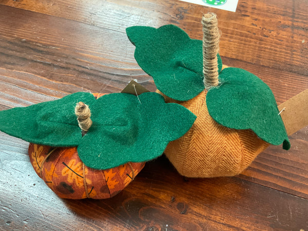 Small Fall Fabric Pumpkins - Jilly's Socks 'n Such