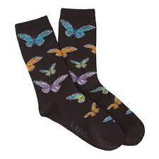 Women’s Black Butterfly Socks