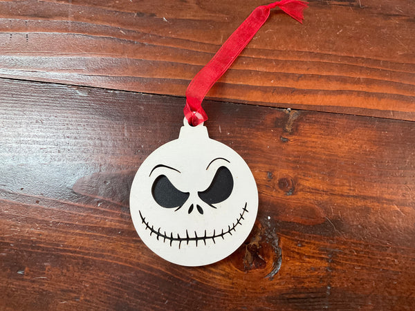 Nightmare Before Christmas Locally Made Laser Cut Wooden Ornament - Jilly's Socks 'n Such