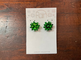 Holiday Gift Bow Christmas Earrings