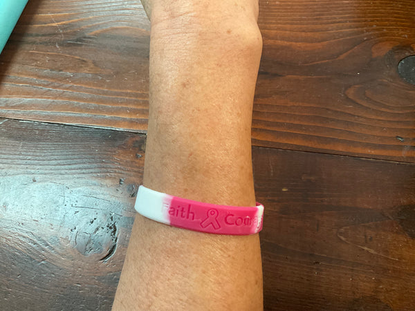 Breast Cancer Awareness Pink Ribbon bracelet - Jilly's Socks 'n Such