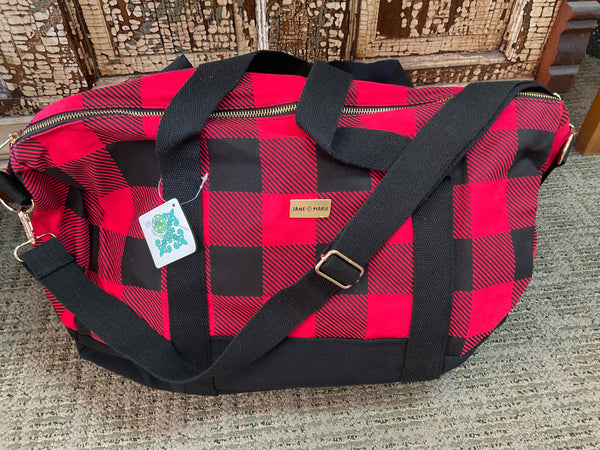 Buffalo check weekender bag sales