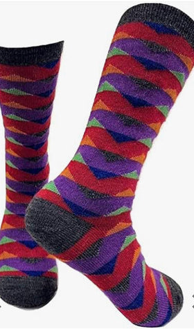 Women’s  Alpaca Socks- Zig Zag-2 colors