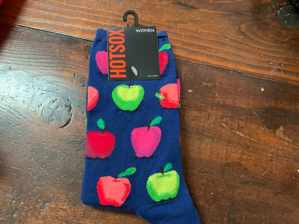 Women’s Apple sock- navy - Jilly's Socks 'n Such