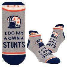 Men’s “I Do My Own Stunts” Sneaker Socks lg/xl
