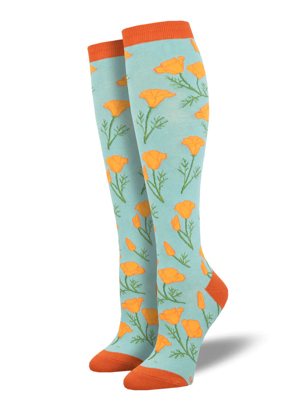 Women’s Maritime Poppies Socks - Jilly's Socks 'n Such