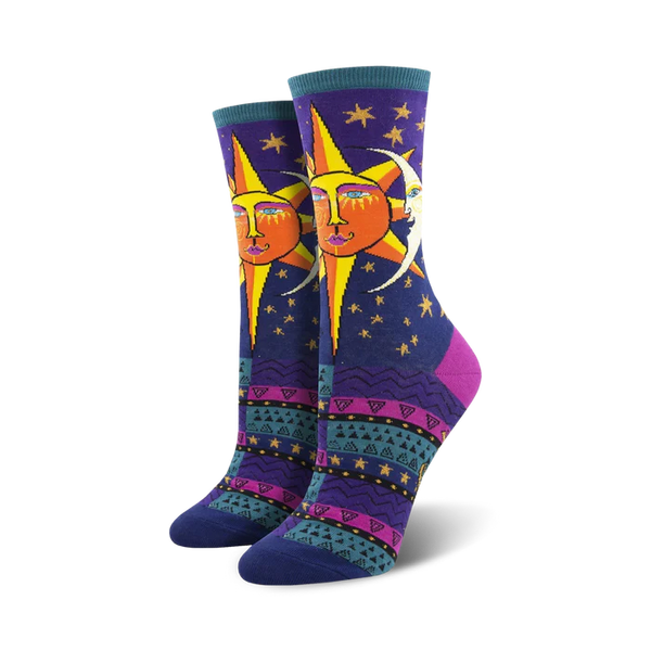 Women’s Sun and Moon Socks - Jilly's Socks 'n Such