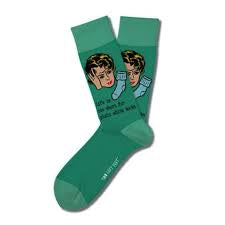 “Life is too short for plain white socks” women’s sock