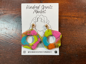 Kindred Spirits Market Earrings Style 444 - multicolored rings