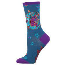 Women’s “Moonside Cat” Lauren Birch design socks