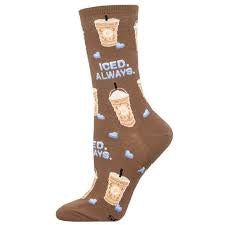 Women’s Iced Always Coffee Socks - Jilly's Socks 'n Such