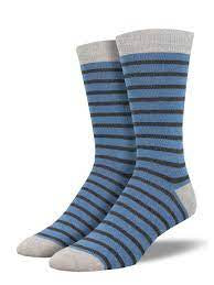 Men's Bamboo Blue Sailor Stripe Socks