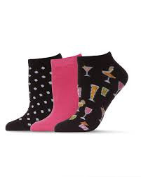 Women’s Cocktails Bamboo Low Cut socks 3 Pair Pack - Jilly's Socks 'n Such