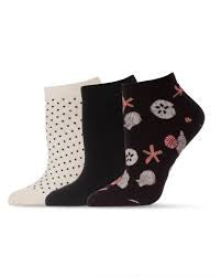 Women’s Seaside Bamboo Low Cut socks 3 Pair Pack - Jilly's Socks 'n Such