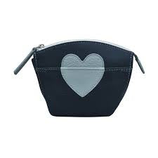 Genuine Leather Heart Coin Purse by ILI New York