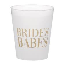 Frosted plastic cups