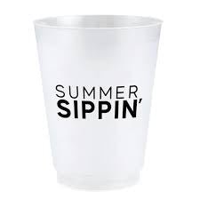 Frosted plastic cups