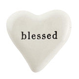 Ceramic Pocket Heart - Blessed