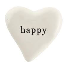 Ceramic Pocket Heart - happy