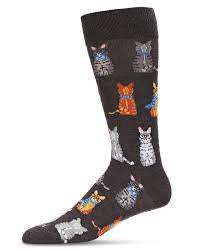 Men’s Cats with Glasses Bamboo Socks - Jilly's Socks 'n Such