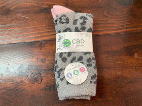 CBD Infused Cozy Socks - Leopard