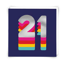 “21” Cloud Nine Card - Jilly's Socks 'n Such