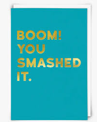 “Boom! You smashed it” Cloud Nine Card - Jilly's Socks 'n Such