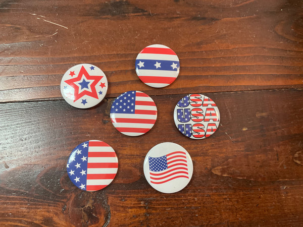 Patriotic Buttons - Jilly's Socks 'n Such