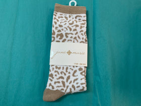 Women’s Tan Leopard Socks