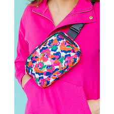 Falling Poppies Crossbody Bag by Mary Square