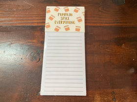 Pumpkin Spice Everything magnetic list notepad