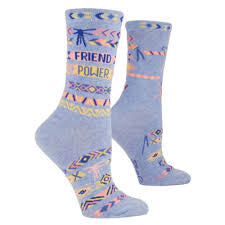 Women’s Friend Power Blue Q Socks