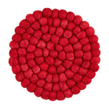 Felted Circle Trivets - large