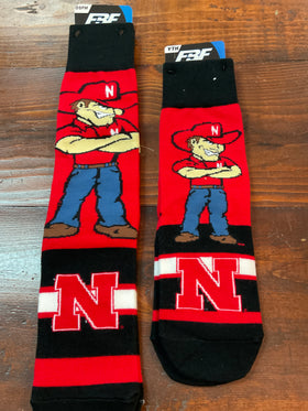 Nebraska “Herbie Husker” Socks