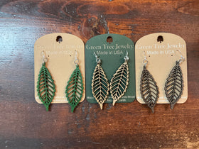 Large Leaf Earrings