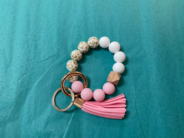 Silicone Bead Bangle Key Chain