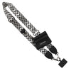 Clip and Go Phone Carrier with Pouch Black White Chevron Diamond