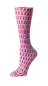 Compression Socks - Breast Cancer Ribbons