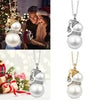 Pearl Snowman Necklaces from Coco & Carmen - silver