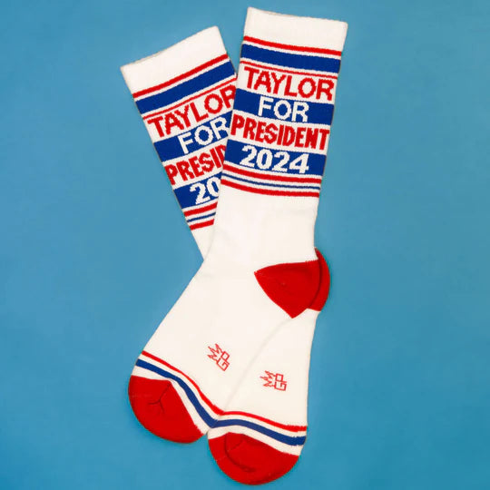 TAYLOR FOR PRESIDENT 2024 gym crew socks