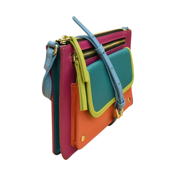 Multicolor Slim Crossbody - ili leather