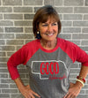 “The Good Life Nebraska” Baseball Sleeve T-shirt - Jilly's Socks 'n Such