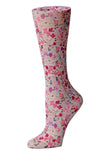 Compression Socks- Painted Flowers - Jilly's Socks 'n Such