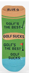 “Golf’s the best Golf Sucks Golf’s the best Golf sucks” Sneaker Sock - Jilly's Socks 'n Such