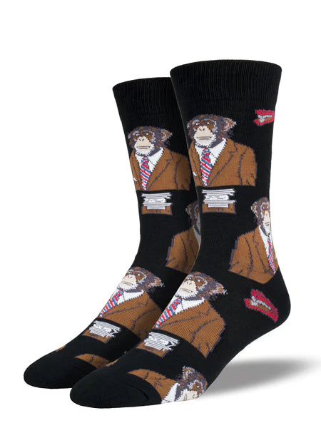 Men's “Monkey Biz” Socks - Jilly's Socks 'n Such