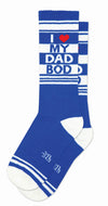 I ❤️ MY DAD BOD gym crew socks - Jilly's Socks 'n Such